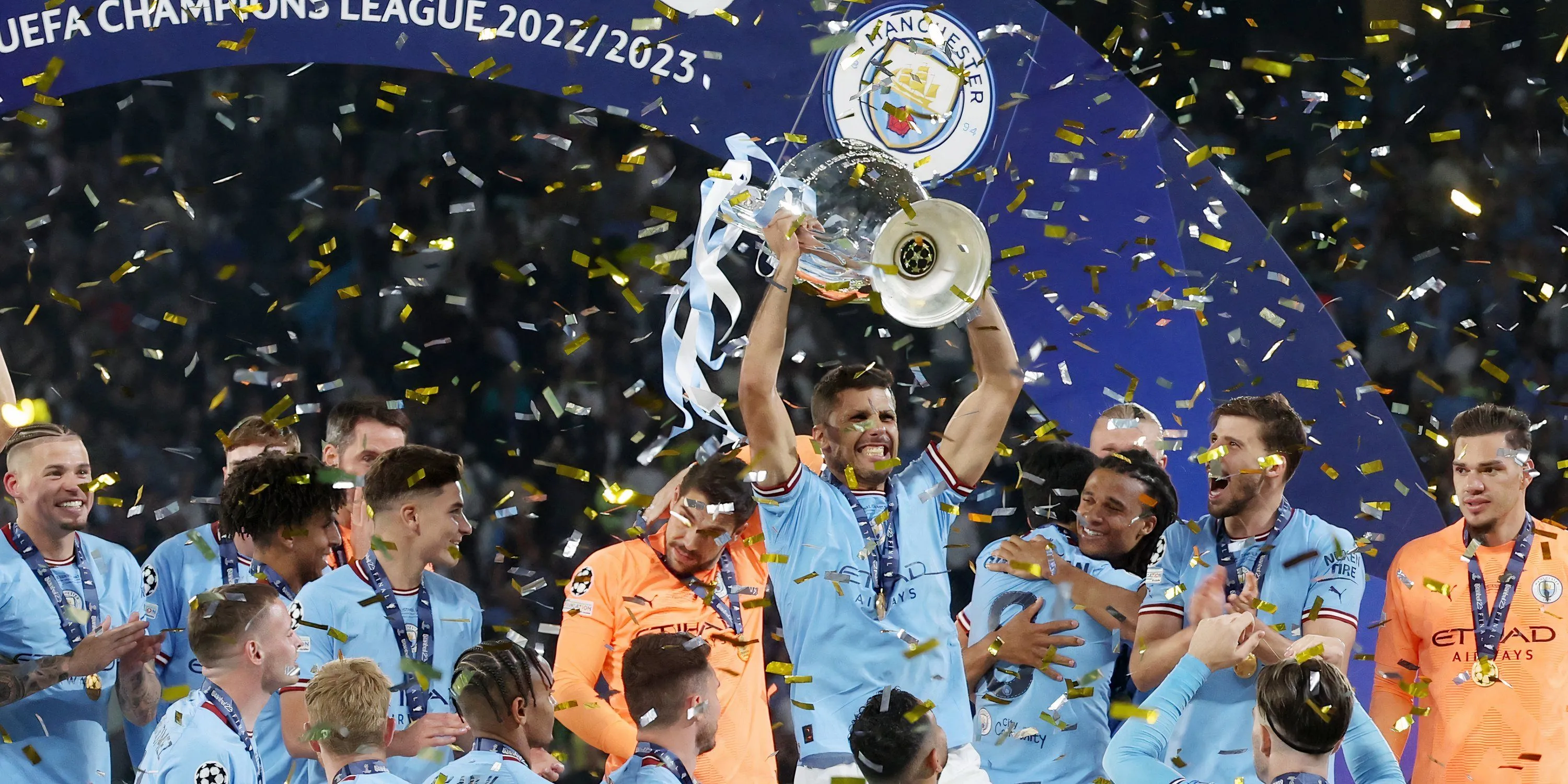 Manchester City ăn mừng chức vô địch Champions League mùa giải 2022-2023