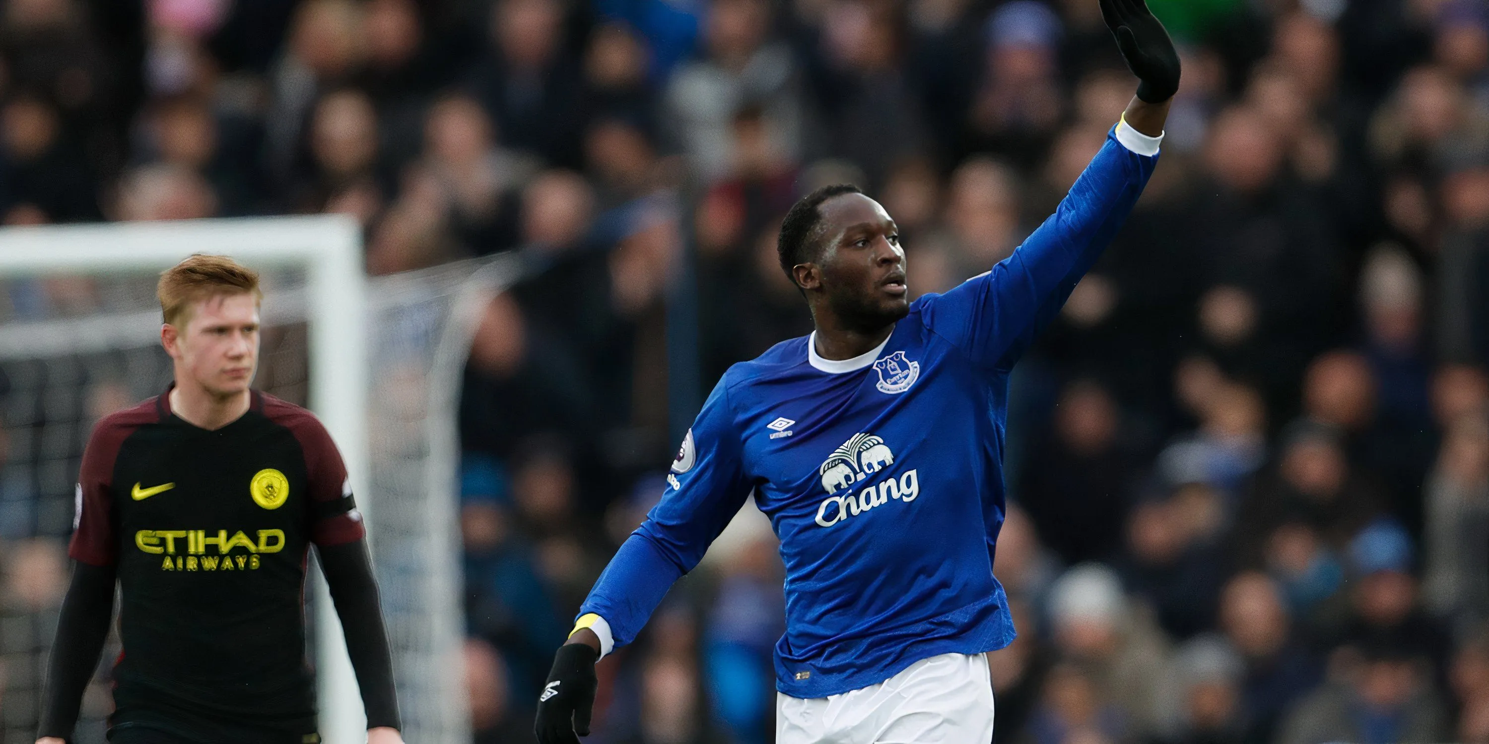 Romelu Lukaku trong màu áo Everton tại giải Ngoại hạng Anh