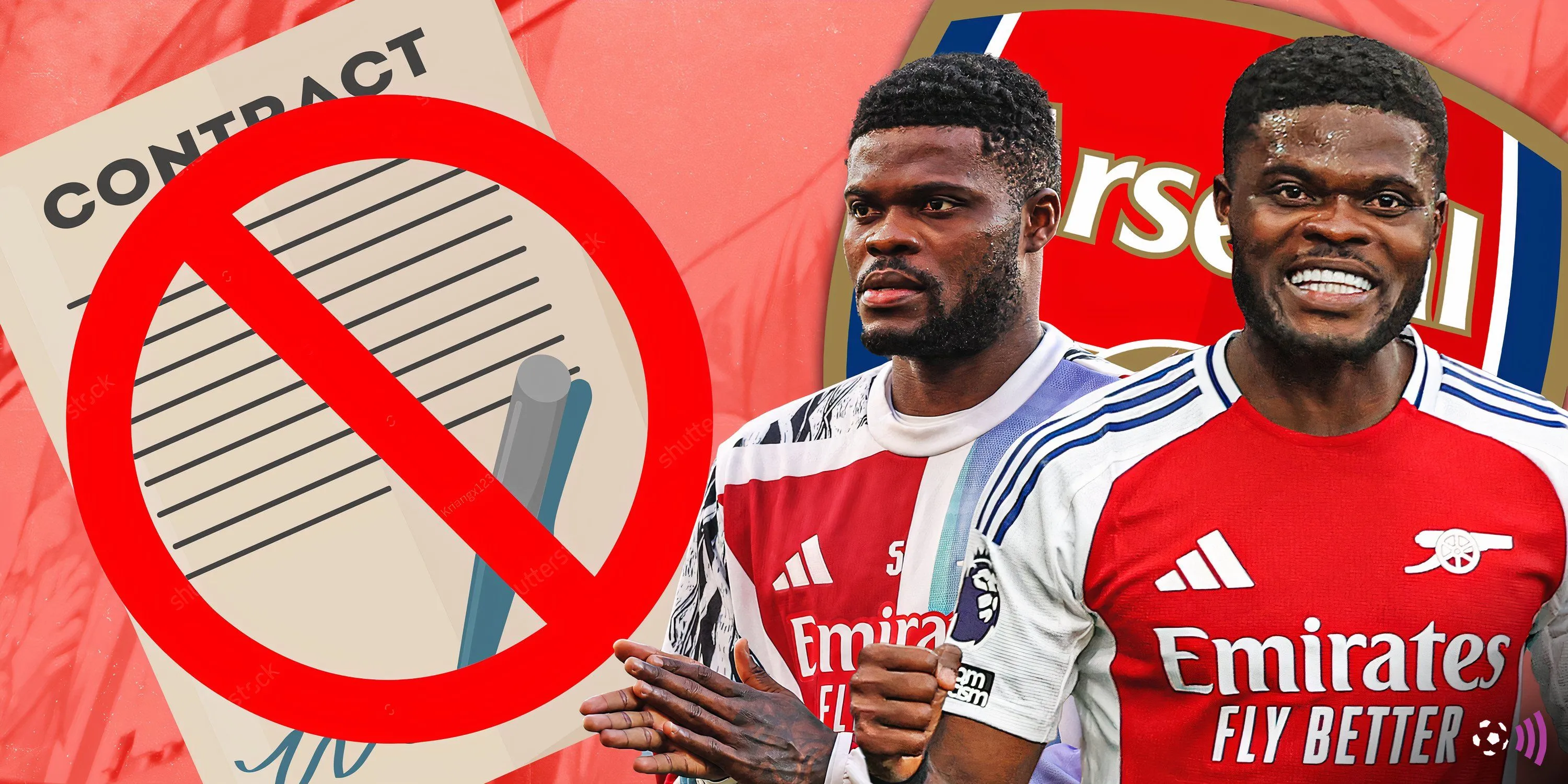 Tiền vệ Thomas Partey trong màu áo câu lạc bộ Arsenal