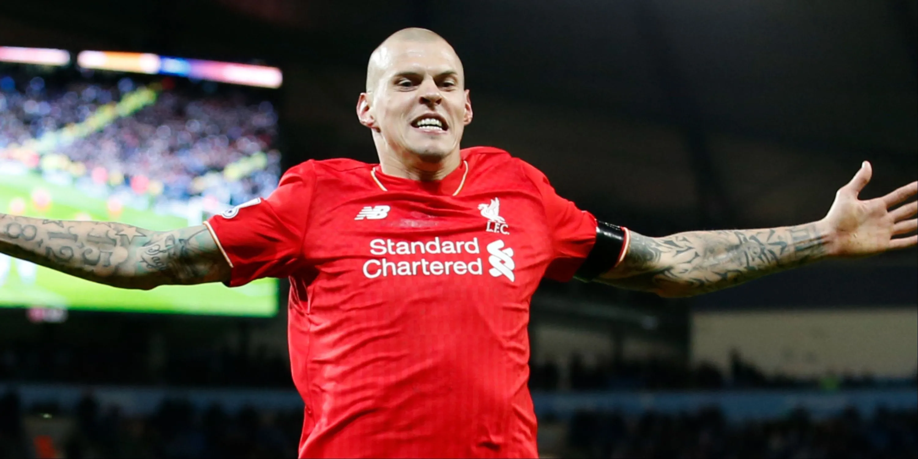 Trung vệ mạnh mẽ Martin Skrtel trong màu áo Liverpool