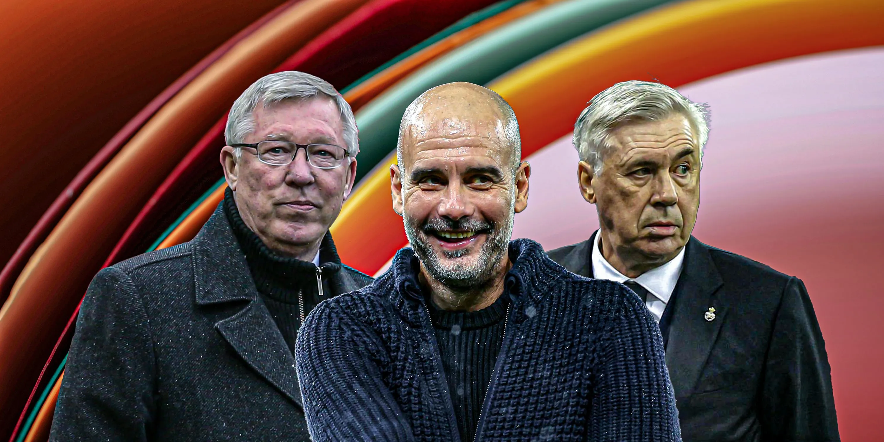 Ba huấn luyện viên bóng đá huyền thoại: Sir Alex Ferguson, Pep Guardiola và Carlo Ancelotti, những người đã định hình kỷ nguyên bóng đá hiện đại và đạt được nhiều thành công vang dội.