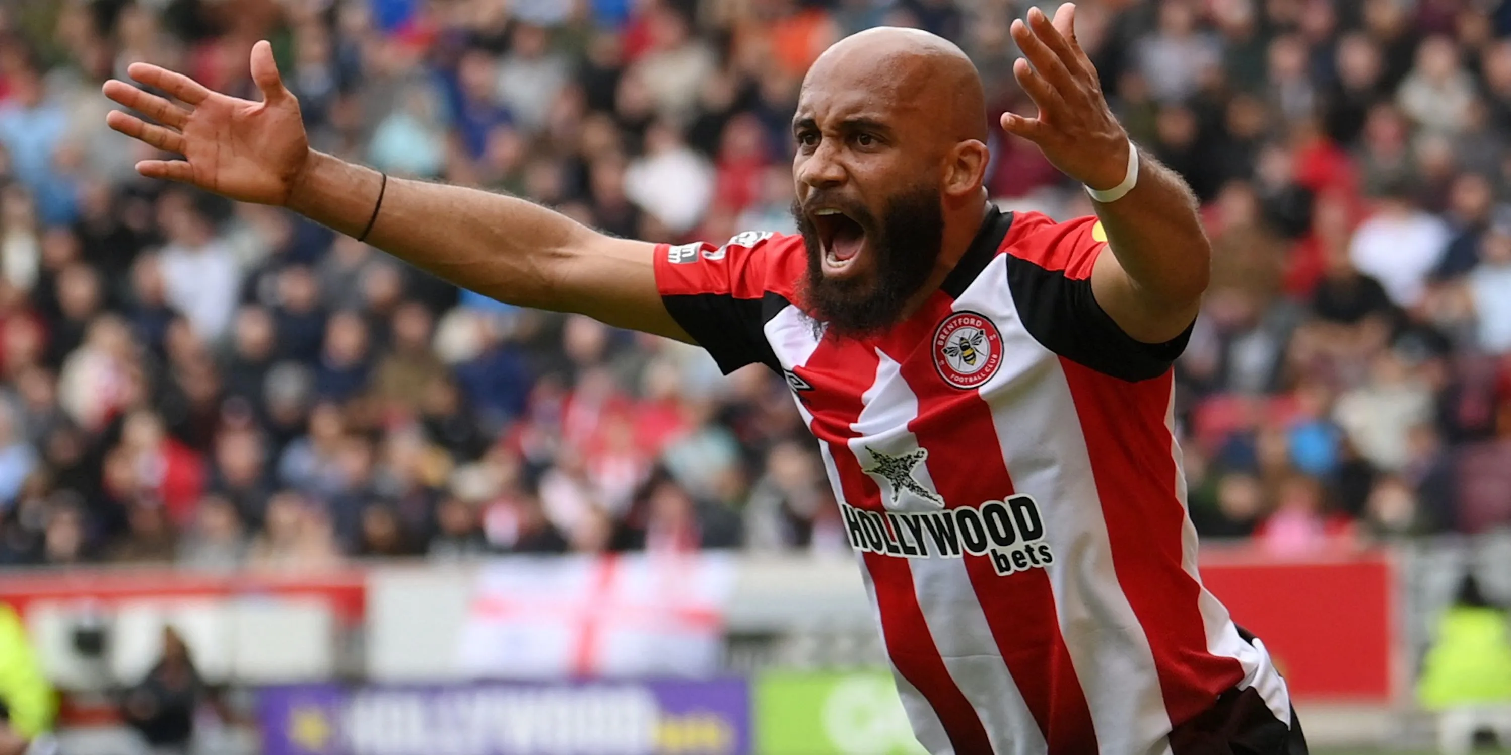Tiền đạo Bryan Mbeumo của Brentford, mục tiêu được liên hệ với Newcastle