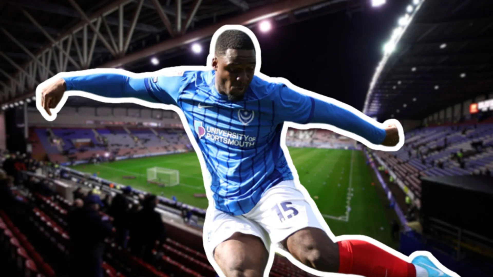 Tiền đạo Christian Saydee khi còn khoác áo Portsmouth, cầu thủ mới gia nhập Wigan.