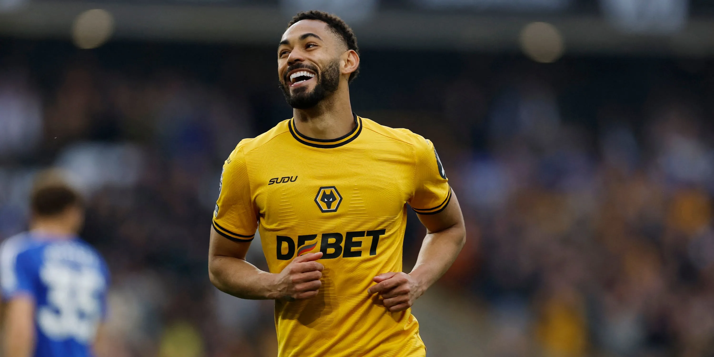 Tiền đạo Matheus Cunha ăn mừng bàn thắng trong màu áo Wolverhampton Wanderers, màn trình diễn ấn tượng giúp anh gia nhập Man Utd