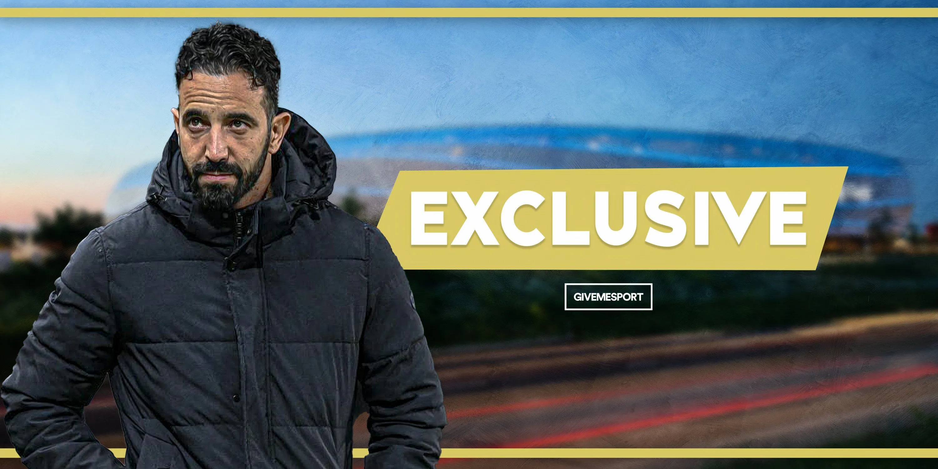 Hình ảnh huấn luyện viên Ruben Amorim, đi kèm với tin bài liên quan về Manchester United.