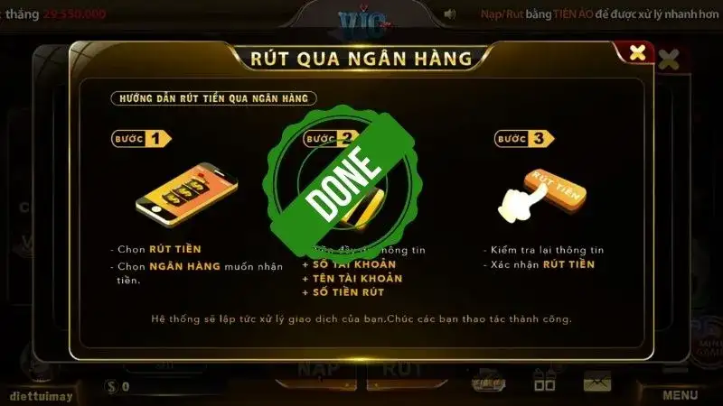 Rút Tiền Vicwin – Hướng Dẫn Chi Tiết Và Giải Đáp Thắc Mắc 