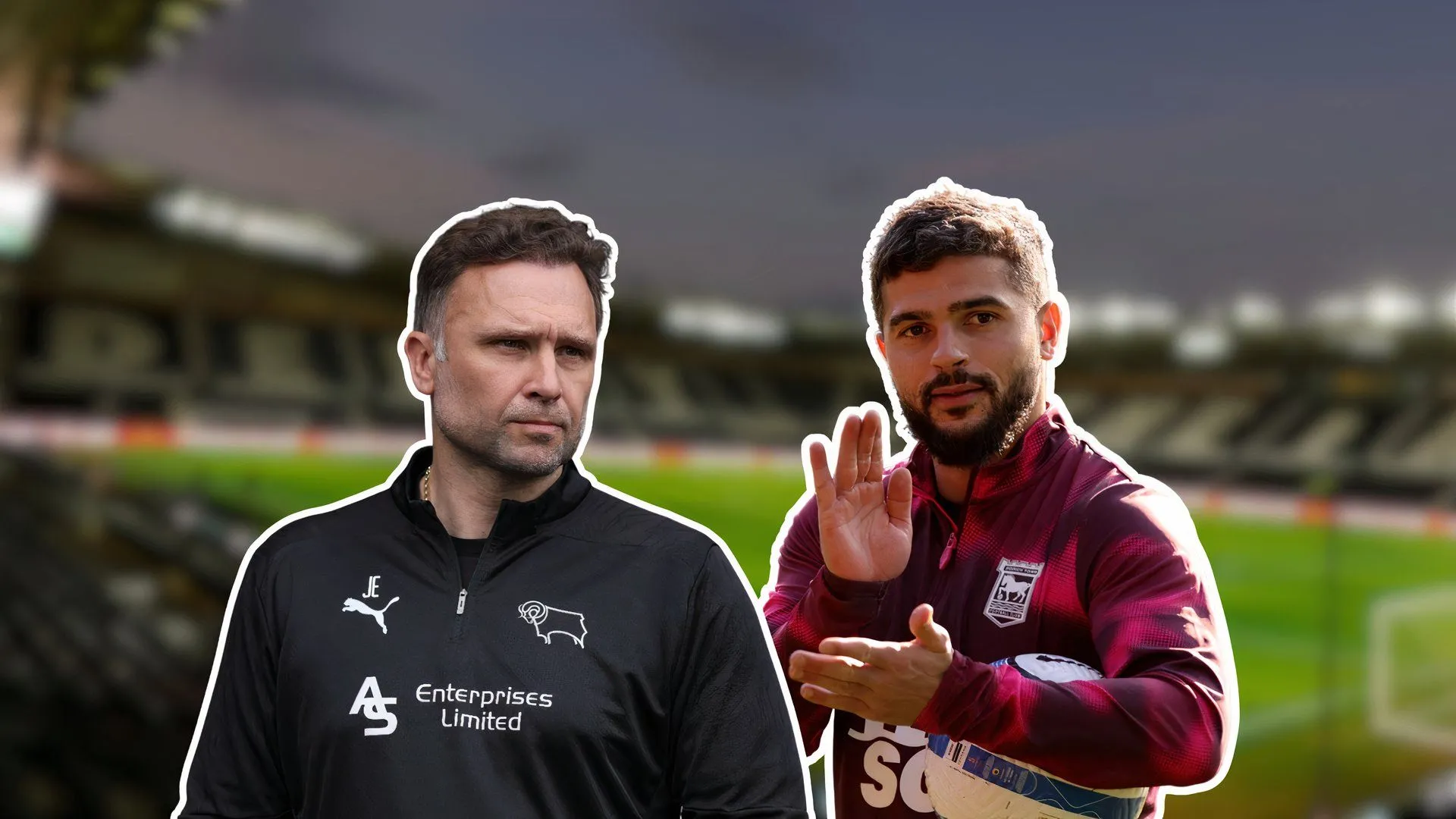 Sân vận động Pride Park, tiền vệ Sam Morsy và HLV John Eustace - Biểu tượng cho chiến lược chuyển nhượng tại các CLB bóng đá Anh.